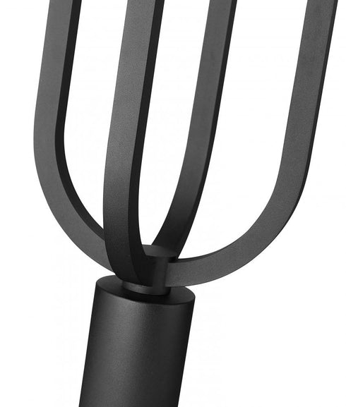 Z-Lite Leland 1 Light Outdoor Post Mounted Fixture in Sand Black Finish Model: 5005PHB-519P-BK-LED