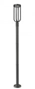 Z-Lite Leland 1 Light Outdoor Post Mounted Fixture in Sand Black Finish Model: 5005PHB-567P-BK-LED