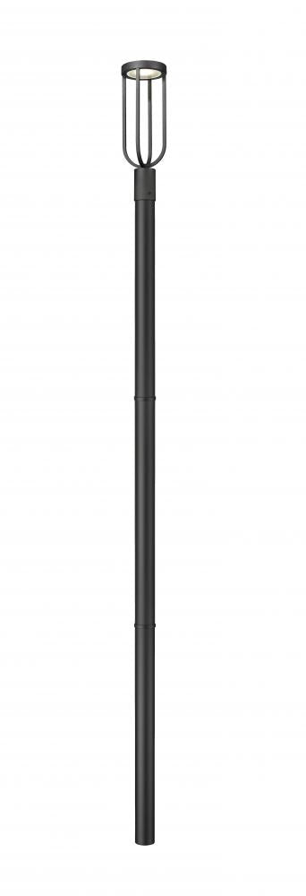 Z-Lite Leland 1 Light Outdoor Post Mounted Fixture in Sand Black Finish Model: 5005PHM-5009P96-BK-L