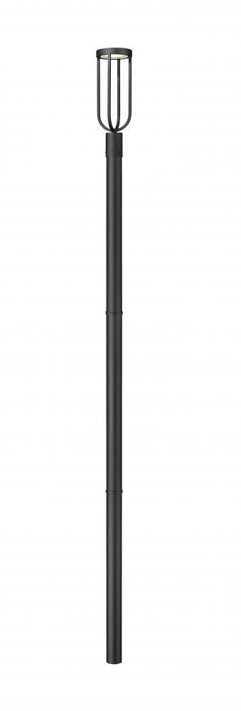 Z-Lite Leland 1 Light Outdoor Post Mounted Fixture in Sand Black Finish Model: 5005PHM-5009P96-BK-L