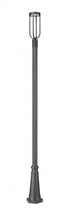 Z-Lite Leland 1 Light Outdoor Post Mounted Fixture in Sand Black Finish Model: 5005PHM-5011P-BK-LED