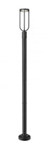 Z-Lite Leland 1 Light Outdoor Post Mounted Fixture in Sand Black Finish Model: 5005PHM-5012P-BK-LED