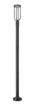 Z-Lite Leland 1 Light Outdoor Post Mounted Fixture in Sand Black Finish Model: 5005PHM-5012P-BK-LED