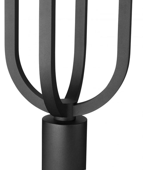 Z-Lite Leland 1 Light Outdoor Post Mounted Fixture in Sand Black Finish Model: 5005PHM-519P-BK-LED