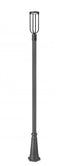 Z-Lite Leland 1 Light Outdoor Post Mounted Fixture in Sand Black Finish Model: 5005PHM-519P-BK-LED