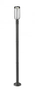 Z-Lite Leland 1 Light Outdoor Post Mounted Fixture in Sand Black Finish Model: 5005PHM-567P-BK-LED