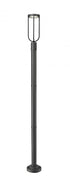 Z-Lite Leland 1 Light Outdoor Post Mounted Fixture in Sand Black Finish Model: 5005PHM-567P-BK-LED