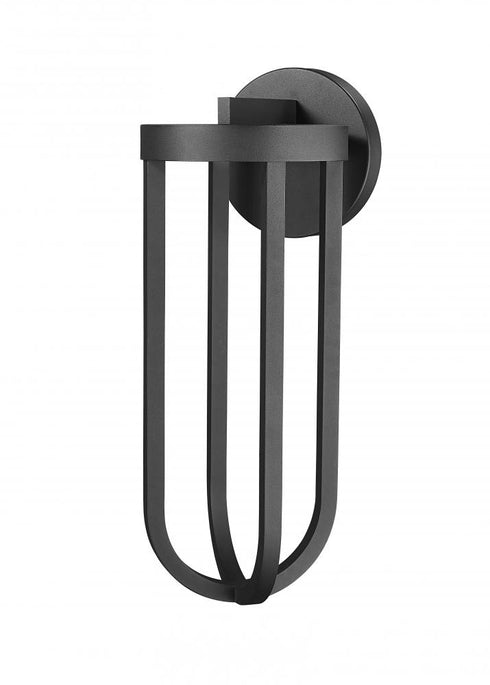 Z-Lite Leland 1 Light Outdoor Wall Light in Sand Black Finish Model: 5005B-BK-LED