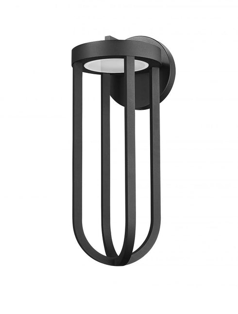 Z-Lite Leland 1 Light Outdoor Wall Light in Sand Black Finish Model: 5005B-BK-LED