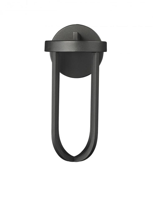 Z-Lite Leland 1 Light Outdoor Wall Light in Sand Black Finish Model: 5005S-BK-LED