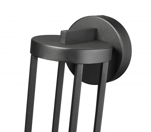 Z-Lite Leland 1 Light Outdoor Wall Light in Sand Black Finish Model: 5005S-BK-LED