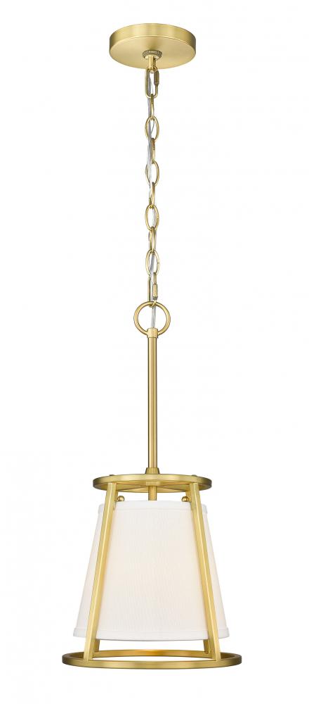 Z-Lite Lenyx Pendant 1 Light Pendant in Brushed Nickel Finish Model: 1935MP-BN
