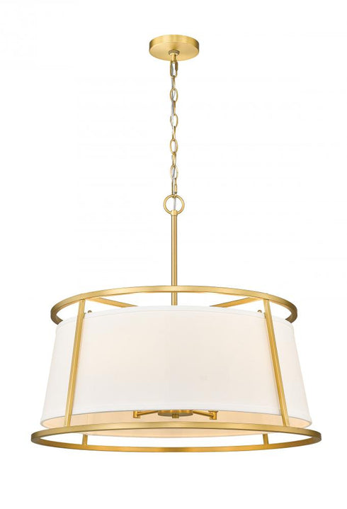 Z-Lite Lenyx Pendant 6 Light Chandelier in Brushed Nickel Finish Model: 1935-26BN