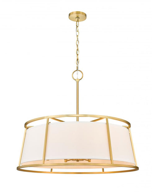 Z-Lite Lenyx Pendant 8 Light Chandelier in Brushed Nickel Finish Model: 1935-32BN