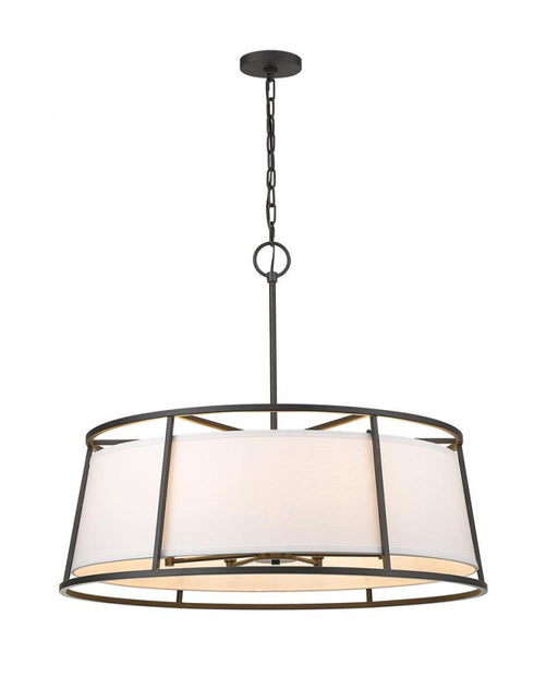 Z-Lite Lenyx Pendant 8 Light Chandelier in Brushed Nickel Finish Model: 1935-32BN
