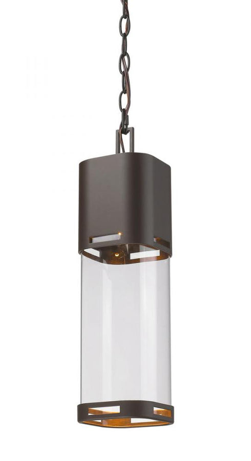 Z-Lite Lestat 1 Light Outdoor Chain Mount Ceiling Fixture in Black Finish Model: 562CHB-BK-LED