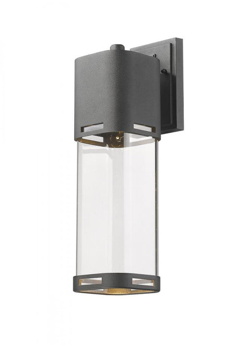 Z-Lite Lestat 1 Light Outdoor Wall Light in Brushed Aluminum Finish Model: 562B-BA-LED