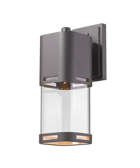 Z-Lite Lestat 1 Light Outdoor Wall Light in Brushed Aluminum Finish Model: 562M-BA-LED