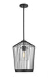 Z-Lite Lido 1 Light Pendant in Matte Black Finish Model: 342P13-MB