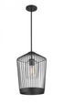 Z-Lite Lido 1 Light Pendant in Matte Black Finish Model: 342P13-MB
