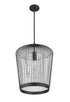 Z-Lite Lido 1 Light Pendant in Matte Black Finish Model: 342P19-MB