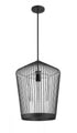Z-Lite Lido 1 Light Pendant in Matte Black Finish Model: 342P19-MB