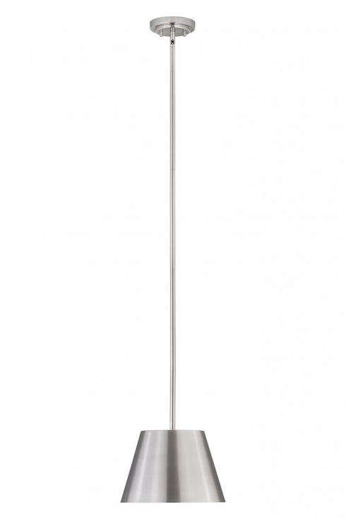 Z-Lite Lilly 1 Light Pendant in Brushed Nickel Finish Model: 2307-12BN