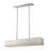 Z-Lite Loek 1 Light Linear Chandelier in Brushed Nickel Finish Model: 332-34BN-LED