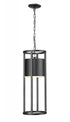 Z-Lite Luca 1 Light Outdoor Chain Mount Ceiling Fixture in Black Finish Model: 517CHB-BK-LED