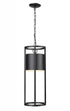 Z-Lite Luca 1 Light Outdoor Chain Mount Ceiling Fixture in Black Finish Model: 517CHB-BK-LED