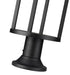 Z-Lite Luca 1 Light Outdoor Pier Mounted Fixture in Black Finish Model: 517PHB-553PM-BK-LED