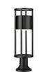 Z-Lite Luca 1 Light Outdoor Pier Mounted Fixture in Black Finish Model: 517PHM-553PM-BK-LED