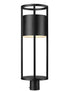Z-Lite Luca 1 Light Outdoor Post Mount Fixture in Black Finish Model: 517PHB-BK-LED
