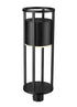 Z-Lite Luca 1 Light Outdoor Post Mount Fixture in Black Finish Model: 517PHB-BK-LED