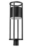 Z-Lite Luca 1 Light Outdoor Post Mount Fixture in Black Finish Model: 517PHB-BK-LED