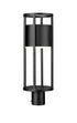 Z-Lite Luca 1 Light Outdoor Post Mount Fixture in Black Finish Model: 517PHM-BK-LED