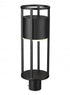 Z-Lite Luca 1 Light Outdoor Post Mount Fixture in Black Finish Model: 517PHM-BK-LED