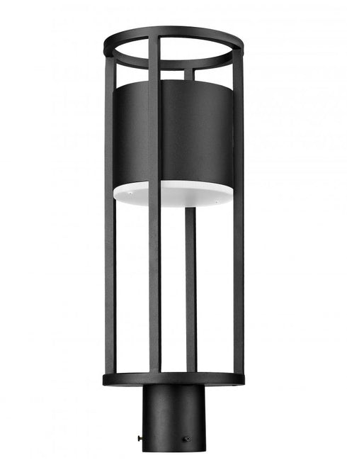 Z-Lite Luca 1 Light Outdoor Post Mount Fixture in Black Finish Model: 517PHM-BK-LED