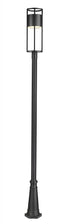 Z-Lite Luca 1 Light Outdoor Post Mounted Fixture in Black Finish Model: 517PHB-519P-BK-LED