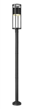 Z-Lite Luca 1 Light Outdoor Post Mounted Fixture in Black Finish Model: 517PHB-567P-BK-LED
