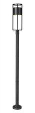 Z-Lite Luca 1 Light Outdoor Post Mounted Fixture in Black Finish Model: 517PHB-567P-BK-LED