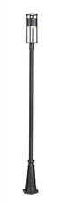 Z-Lite Luca 1 Light Outdoor Post Mounted Fixture in Black Finish Model: 517PHM-519P-BK-LED