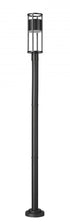 Z-Lite Luca 1 Light Outdoor Post Mounted Fixture in Black Finish Model: 517PHM-567P-BK-LED