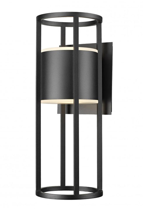 Z-Lite Luca 2 Light Outdoor Wall Light in Black Finish Model: 517B-BK-LED