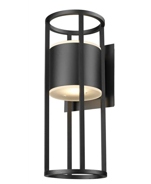 Z-Lite Luca 2 Light Outdoor Wall Light in Black Finish Model: 517B-BK-LED