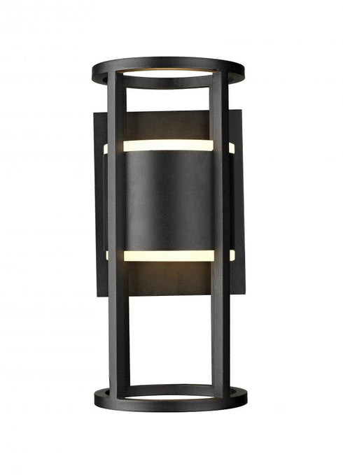 Z-Lite Luca 2 Light Outdoor Wall Light in Black Finish Model: 517S-BK-LED