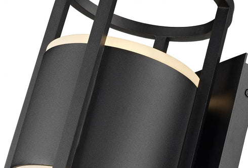 Z-Lite Luca 2 Light Outdoor Wall Light in Black Finish Model: 517S-BK-LED