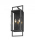 Z-Lite Lucian 2 Light Outdoor Wall Light in Black Finish Model: 598M-BK