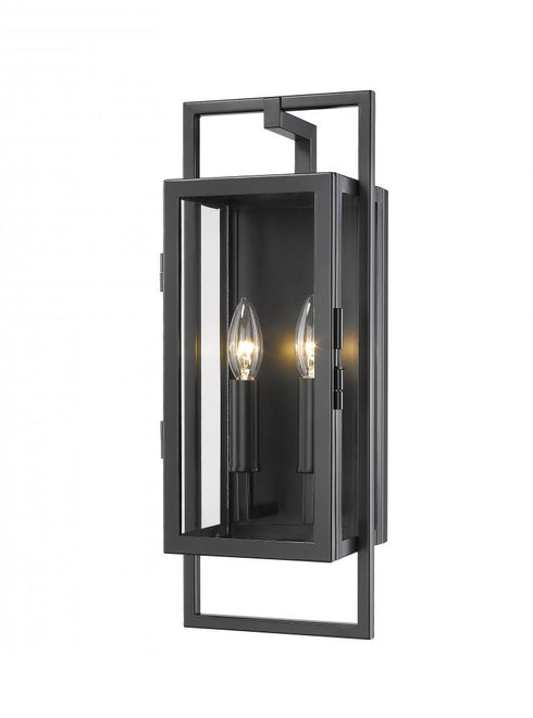 Z-Lite Lucian 2 Light Outdoor Wall Light in Black Finish Model: 598S-BK