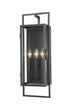 Z-Lite Lucian 3 Light Outdoor Wall Light in Black Finish Model: 598B-BK